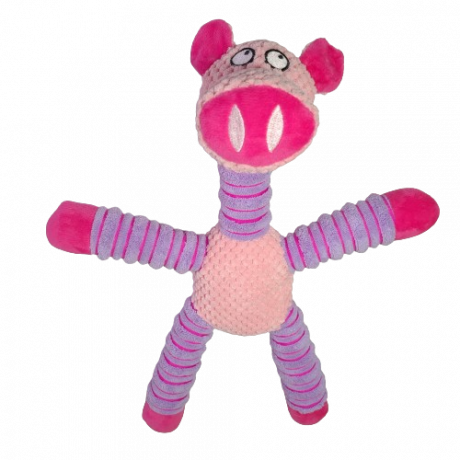 Peluche Cerdito Lazo Fucsia 